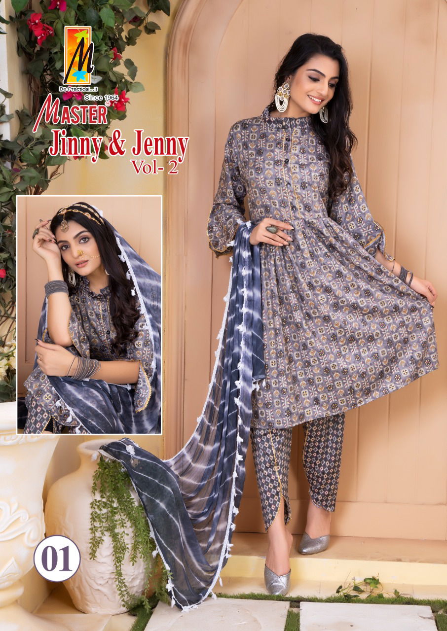 Master Jinny And Jenny Vol 2 Tunic Style Designer Wholesale Readymade Catalog